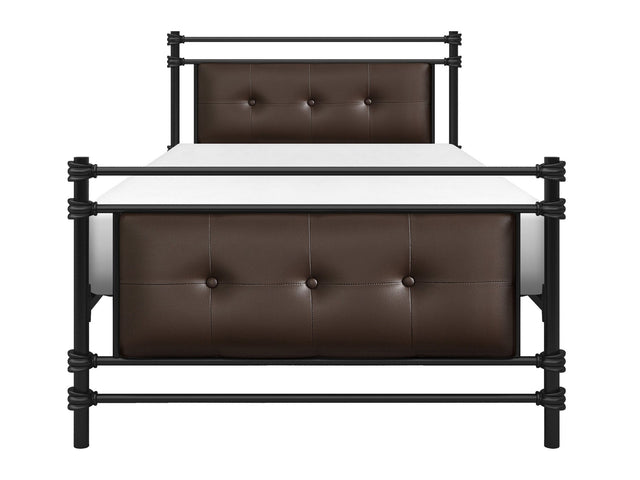 Jayla Brown Twin Metal Platform Bed - Ornate Home