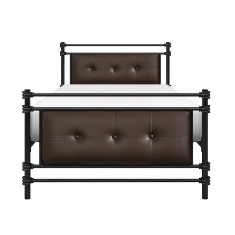 Jayla Brown Twin Metal Platform Bed - Ornate Home