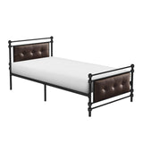 Jayla Brown Twin Metal Platform Bed - Ornate Home