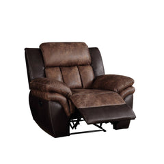 Jaylen Toffee & Espresso Polished Microfiber Recliner - Ornate Home