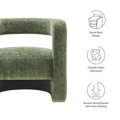 Jaylin Basil Upholstered Chenille Accent Chair - Ornate Home
