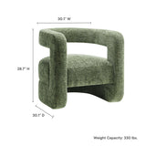 Jaylin Basil Upholstered Chenille Accent Chair - Ornate Home