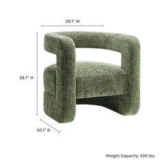 Jaylin Basil Upholstered Chenille Accent Chair - Ornate Home