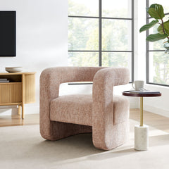 Jaylin Blush Upholstered Chenille Accent Chair - Ornate Home