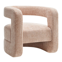 Jaylin Blush Upholstered Chenille Accent Chair - Ornate Home