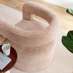 Jaylin Blush Upholstered Chenille Accent Chair - Ornate Home
