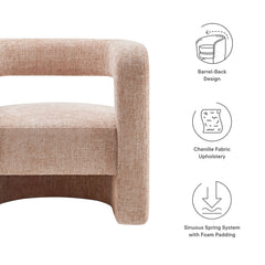 Jaylin Blush Upholstered Chenille Accent Chair - Ornate Home