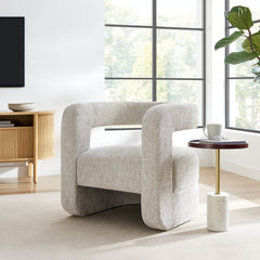 Jaylin Dove Gray Upholstered Chenille Accent Chair - Ornate Home