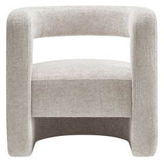 Jaylin Dove Gray Upholstered Chenille Accent Chair - Ornate Home
