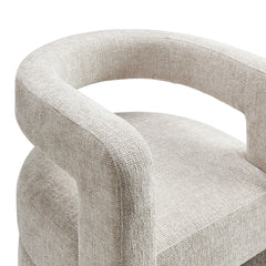 Jaylin Dove Gray Upholstered Chenille Accent Chair - Ornate Home