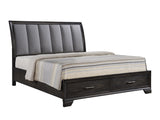 Jaymes Gray Queen Sleigh Storage Platform Bed - Ornate Home
