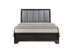 Jaymes Gray Sleigh Storage Platform Bedroom Set - Ornate Home