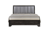 Jaymes Gray Sleigh Storage Platform Bedroom Set - Ornate Home
