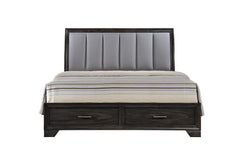 Jaymes Gray Sleigh Storage Platform Bedroom Set - Ornate Home