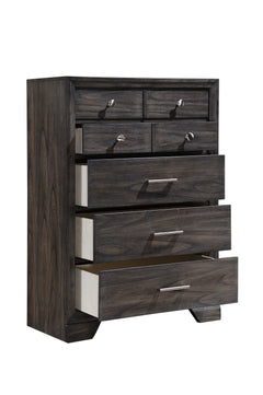 Jaymes Gray Sleigh Storage Platform Bedroom Set - Ornate Home