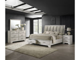 Jaymes White Mist Sleigh Storage Platform Bedroom Set - Ornate Home