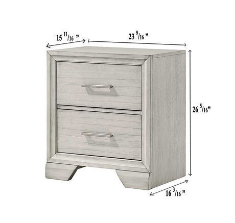 Jaymes White Mist Sleigh Storage Platform Bedroom Set - Ornate Home