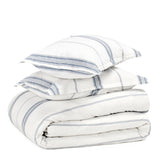 Jayson Blue Stripe Linen Cashmere Duvet Collection - Ornate Home