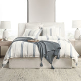 Jayson Blue Stripe Linen Cashmere Duvet Collection - Ornate Home