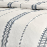 Jayson Blue Stripe Linen Cashmere Duvet Collection - Ornate Home