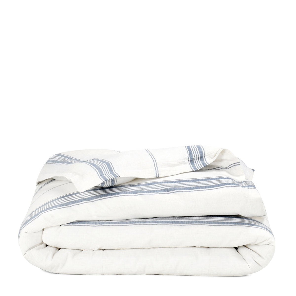 Jayson Blue Stripe Linen Cashmere Duvet Collection - Ornate Home