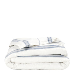 Jayson Blue Stripe Linen Cashmere Duvet Collection - Ornate Home