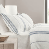 Jayson Blue Stripe Linen Cashmere Duvet Collection - Ornate Home