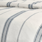 Jayson Blue Stripe Linen Cashmere Duvet Collection - Ornate Home