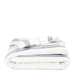 Jayson Blue Stripe Linen Cashmere Duvet Collection - Ornate Home