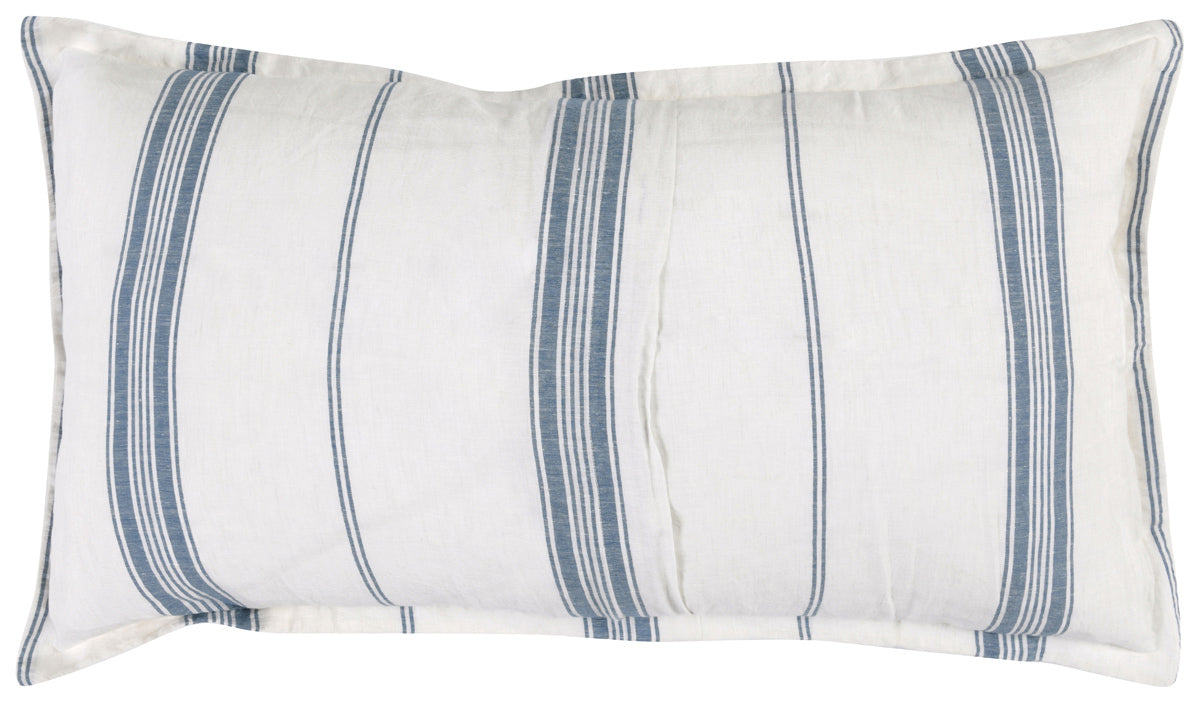 Jayson Blue Stripe Linen Cashmere Duvet Collection - Ornate Home