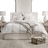 Jayson Gray Stripe Linen Cashmere Duvet Collection - Ornate Home