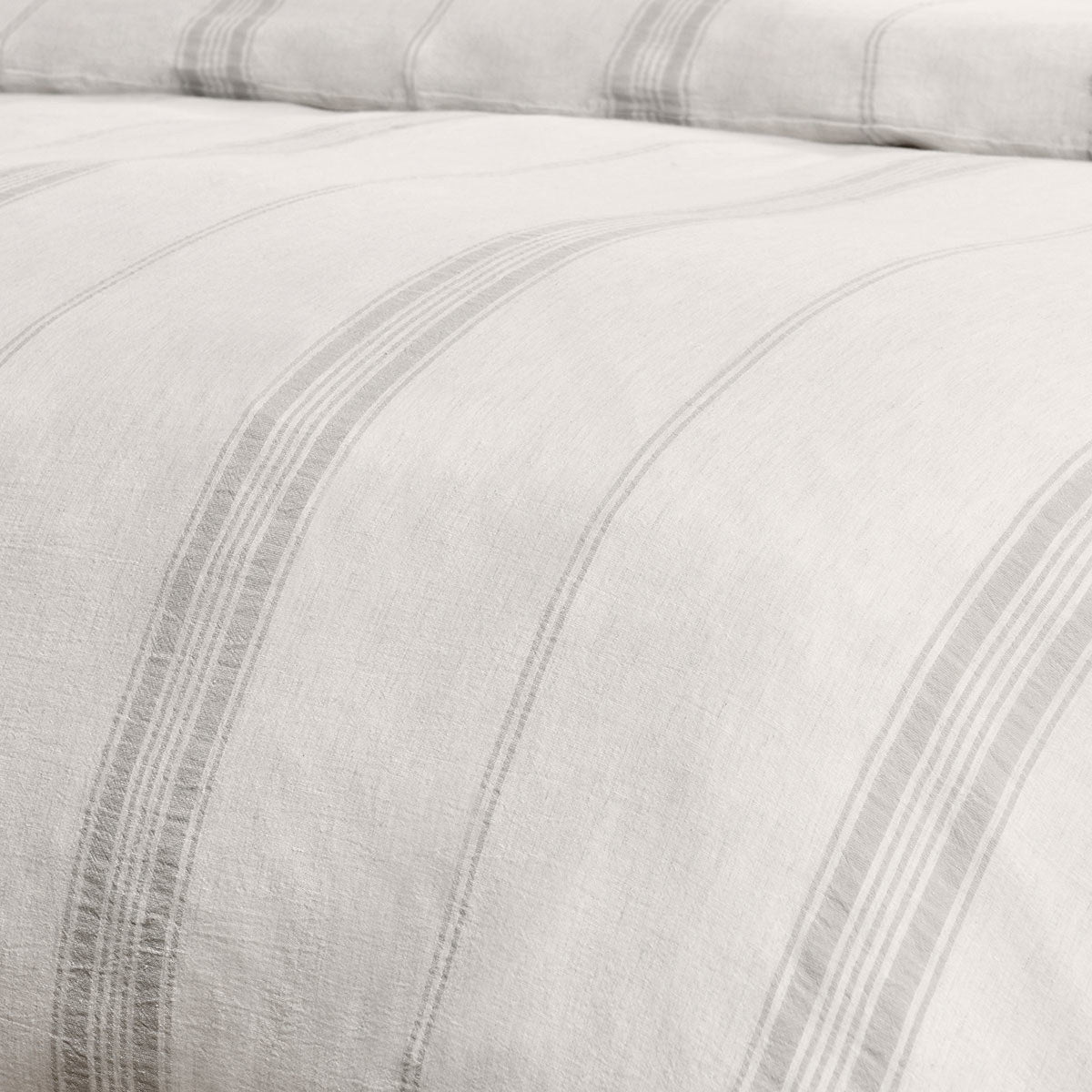 Jayson Gray Stripe Linen Cashmere Duvet Collection - Ornate Home