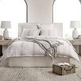 Jayson Gray Stripe Linen Cashmere Duvet Collection - Ornate Home