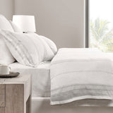 Jayson Gray Stripe Linen Cashmere Duvet Collection - Ornate Home