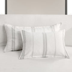 Jayson Gray Stripe Linen Cashmere Duvet Collection - Ornate Home