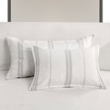 Jayson Gray Stripe Linen Cashmere Duvet Collection - Ornate Home