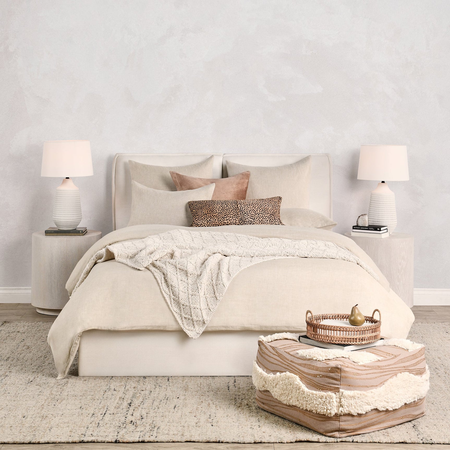 Jayson Natural Linen Cashmere Duvet Collection - Ornate Home