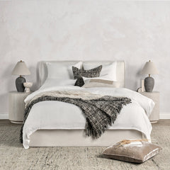 Jayson Quartz White Linen Cashmere Duvet Collection - Ornate Home
