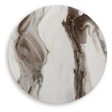 Jazmore Brown/Brass Finish Round End Table (Online Special Price) - Ornate Home