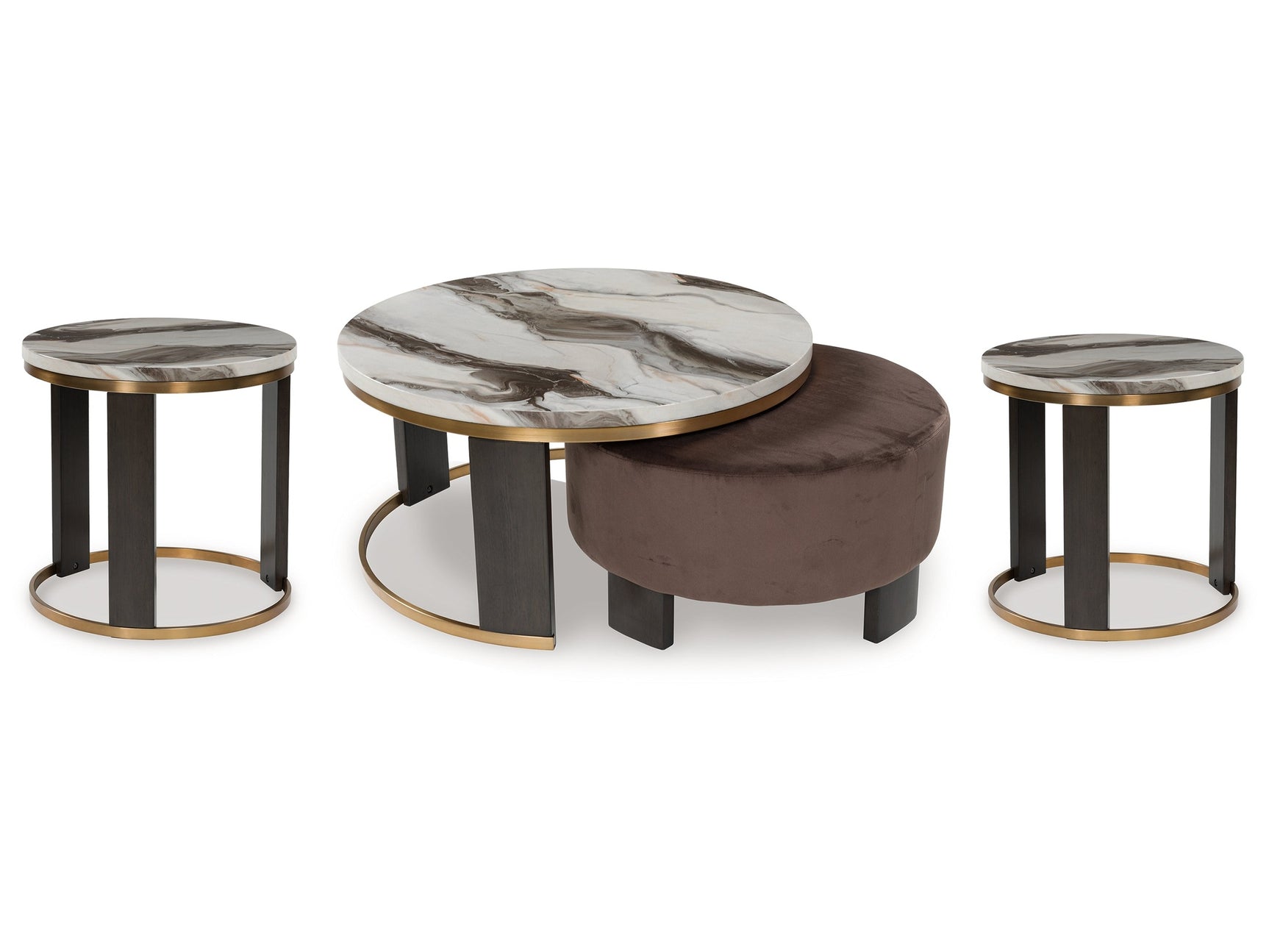 Jazmore Multi Coffee Table and 2 Ends - Ornate Home