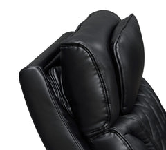 Jazz Black 37"W Leather Aire Power Reclining Chair - Ornate Home