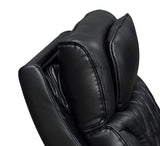 Jazz Black 84"W Leather Aire Power Reclining Sofa - Ornate Home