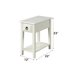 Jeana White Side Table - Ornate Home