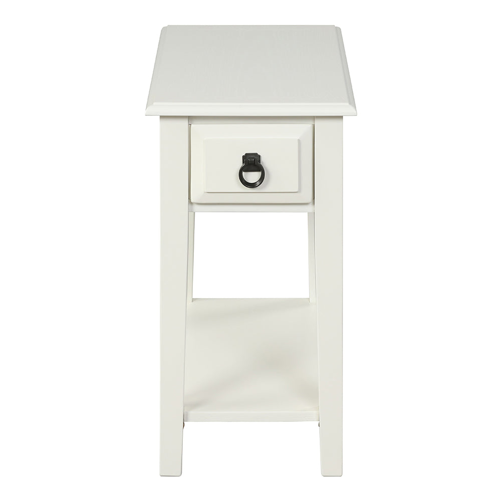 Jeana White Side Table - Ornate Home