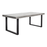 Jedrik Dark Grey Large Outdoor Dining Table - Ornate Home