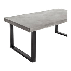 Jedrik Dark Grey Large Outdoor Dining Table - Ornate Home