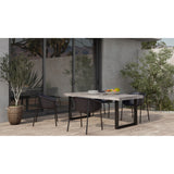 Jedrik Dark Grey Large Outdoor Dining Table - Ornate Home