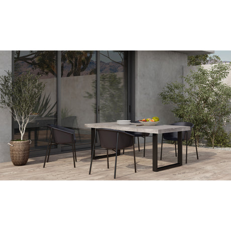 Jedrik Dark Grey Large Outdoor Dining Table - Ornate Home