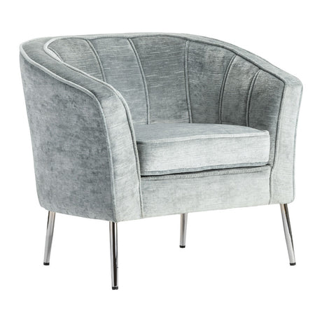 Jefferson Gray/Silver Accent Chair - Ornate Home