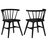 Jeffries Black Windsor Wood Dining Side Chair (Set of 2) - Ornate Home